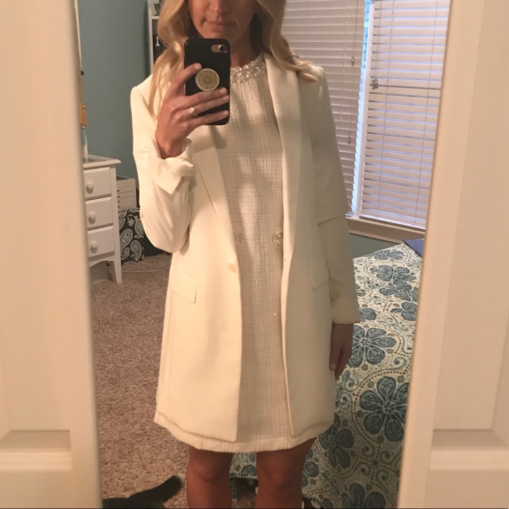 Adorable ivory tweed dress